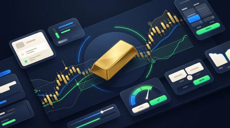 Gold trading dashboard with charts, timing signals, risk controls, and market analysis tools.