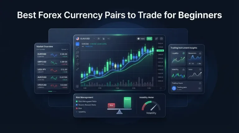Dashboard showing best currency pairs to trade for beginners with charts.