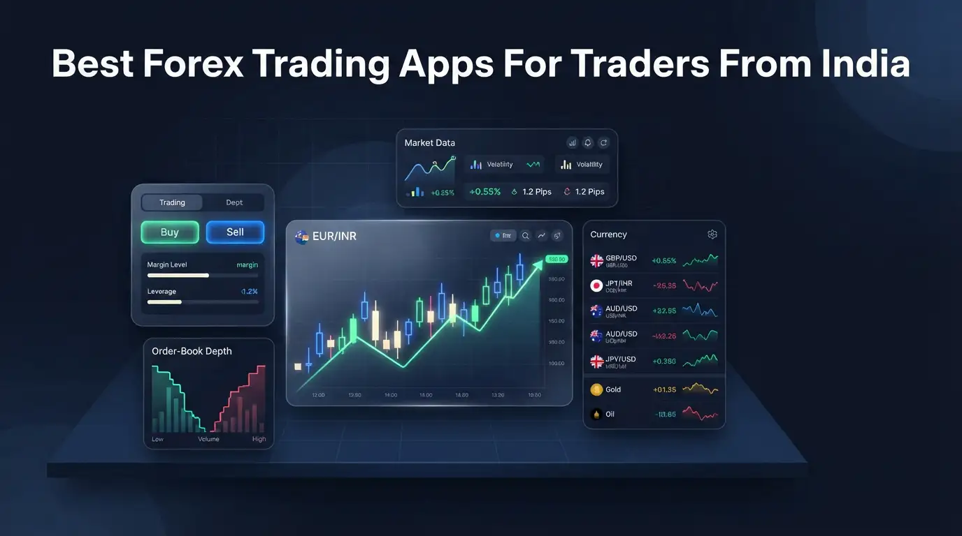 EUR/INR currency charts displayed on the best forex trading app in India interface.