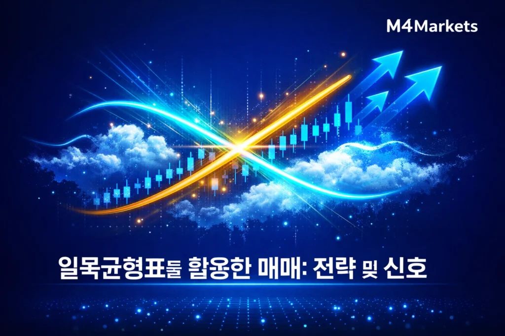 일목균형표 교차 전략과 구름대 돌파 신호를 활용한 실전 매매 전략 시각화.