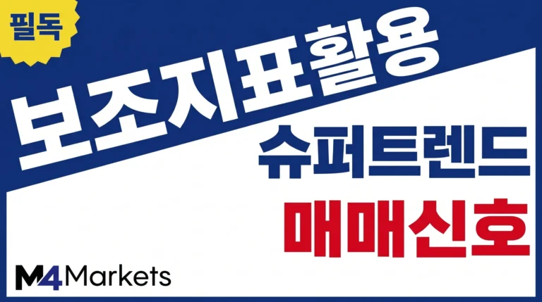 슈퍼트렌드 보조 지표를 활용한 명확한 매수 및 매도 트레이딩 신호 가이드.