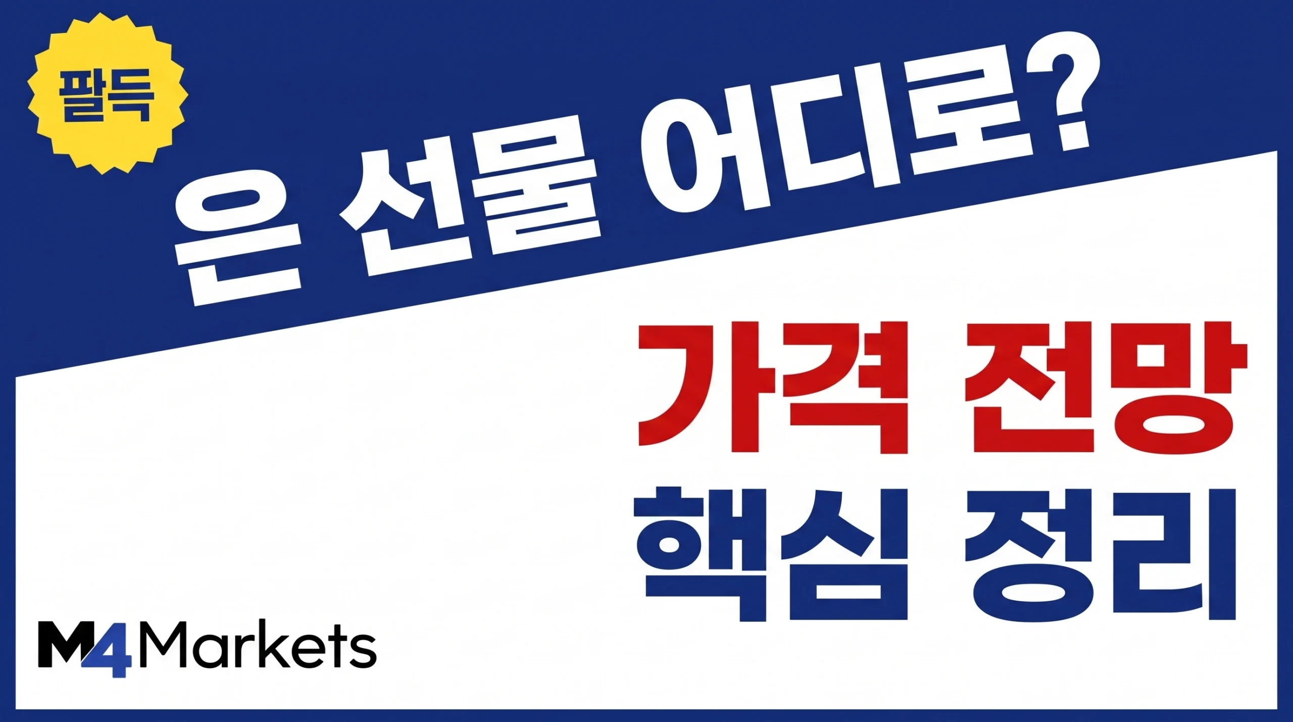 은 선물 가격 전망과 핵심 시장 변수를 요약한 금융 기사 표지.