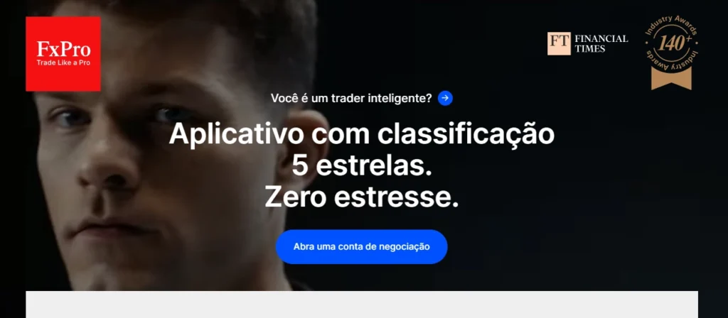Visual da plataforma FxPro com ênfase na execução NDD (No Dealing Desk) e liquidez para CFDs.