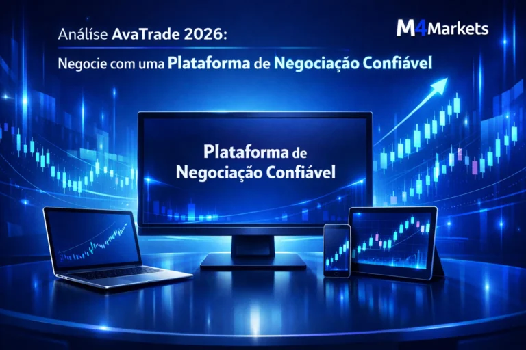 Análise AvaTrade 2026 mostrando uma plataforma de negociação confiável com gráficos de crescimento e tecnologia avançada.