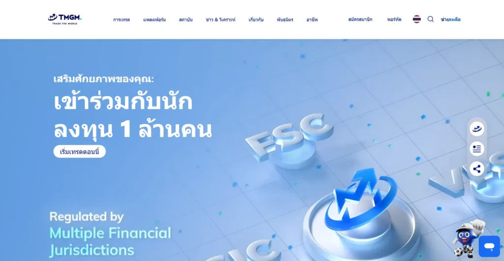 องค์ประกอบที่แสดงถึงความเร็วในการรันคำสั่งของ TMGM และความหลากหลายของสินทรัพย์ที่มีให้เทรดภายใต้โมเดล ECN