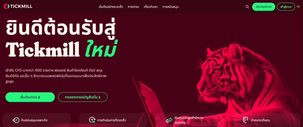 ภาพเน้นบริการ Copy Trading ต้นทุนต่ำบนพื้นฐาน MetaTrader ของ Tickmill