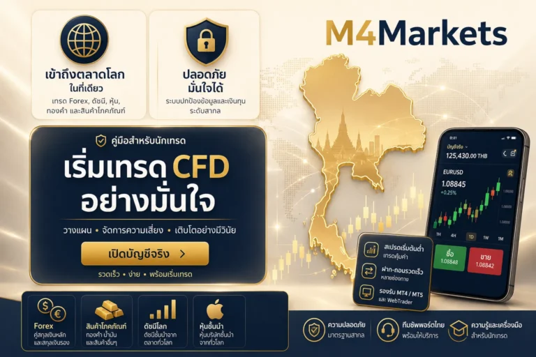 ภาพที่มองไปสู่อนาคต เน้นโบรกเกอร์ CFD ที่ได้รับการกำกับดูแลสำหรับผู้เริ่มต้นในประเทศไทย แสงนีออนและโล่ความปลอดภัยเป็นสัญลักษณ์ของสภาพแวดล้อมการเทรดที่ปลอดภัย