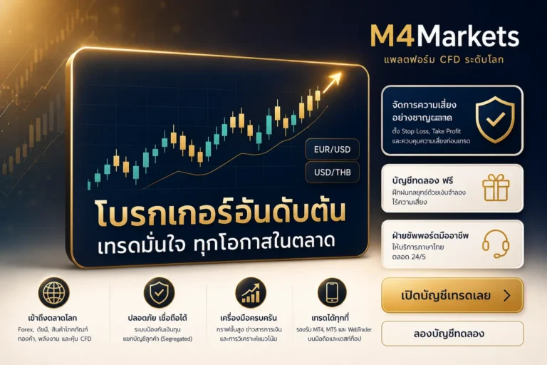 ภาพสไตล์ฟิวเจอริสติกและดูเป็นมืออาชีพในโทนสีน้ำเงินเข้มและนีออน สื่อถึงความสำเร็จและการเติบโตในตลาด Forex สำหรับผู้เริ่มต้นในประเทศไทย