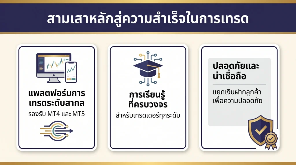 กราฟิกเปรียบเทียบความแตกต่างและผลทางกฎหมายระหว่างหนังสือยืนยันพาร์ทเนอร์ ใบรับรองหลักสูตรฝึกอบรม และการจดทะเบียนอย่างเป็นทางการ