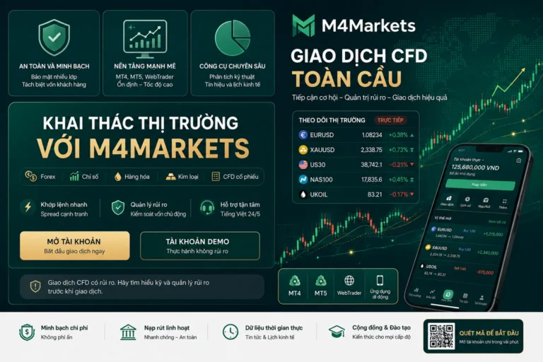 Hình ảnh mang tính định hướng tương lai làm nổi bật các sàn giao dịch CFD được quản lý dành cho người mới tại Việt Nam. Ánh đèn neon và biểu tượng khiên bảo mật tượng trưng cho môi trường giao dịch an toàn.
