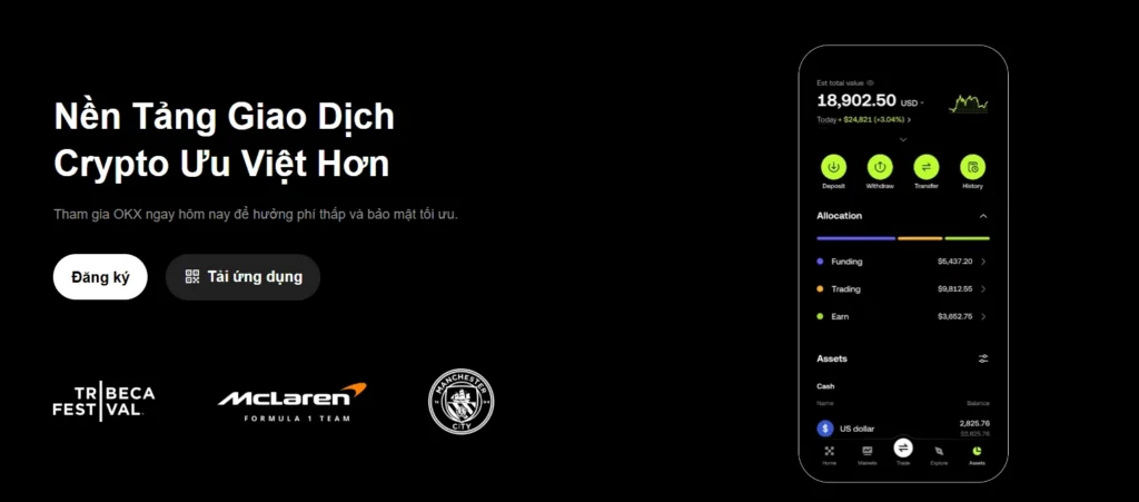 Phần Copy Trading của OKX hiển thị tính năng sao chép giao dịch crypto trên thị trường Spot