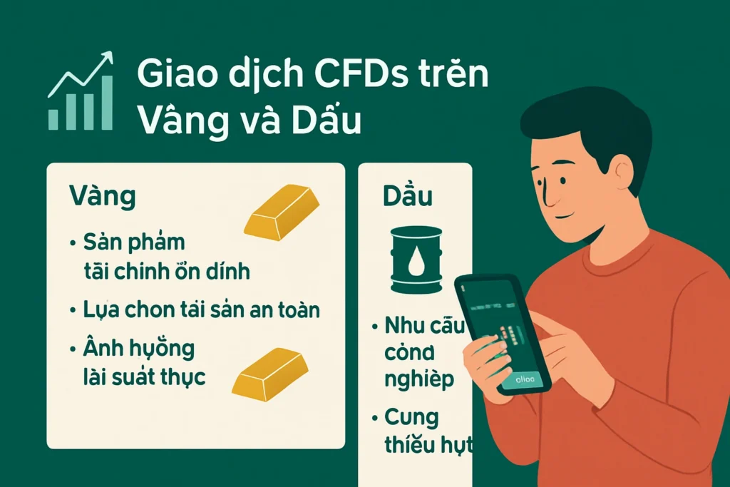 Hình ảnh so sánh lý do nhu cầu trú ẩn an toàn của vàng và nhu cầu công nghiệp của bạc tạo ra các động lực giá khác nhau.