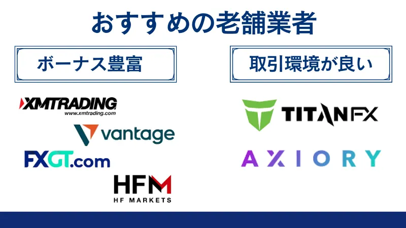 おすすめの老舗業者を説明している