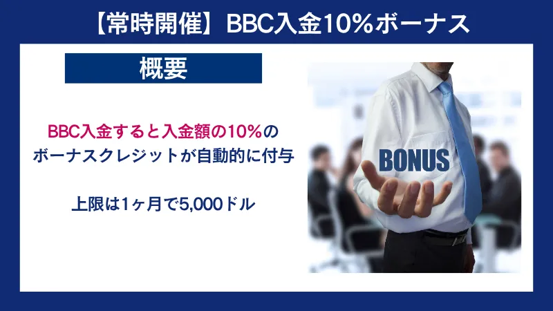 bigbossのBBC入金10%ボーナスの概要