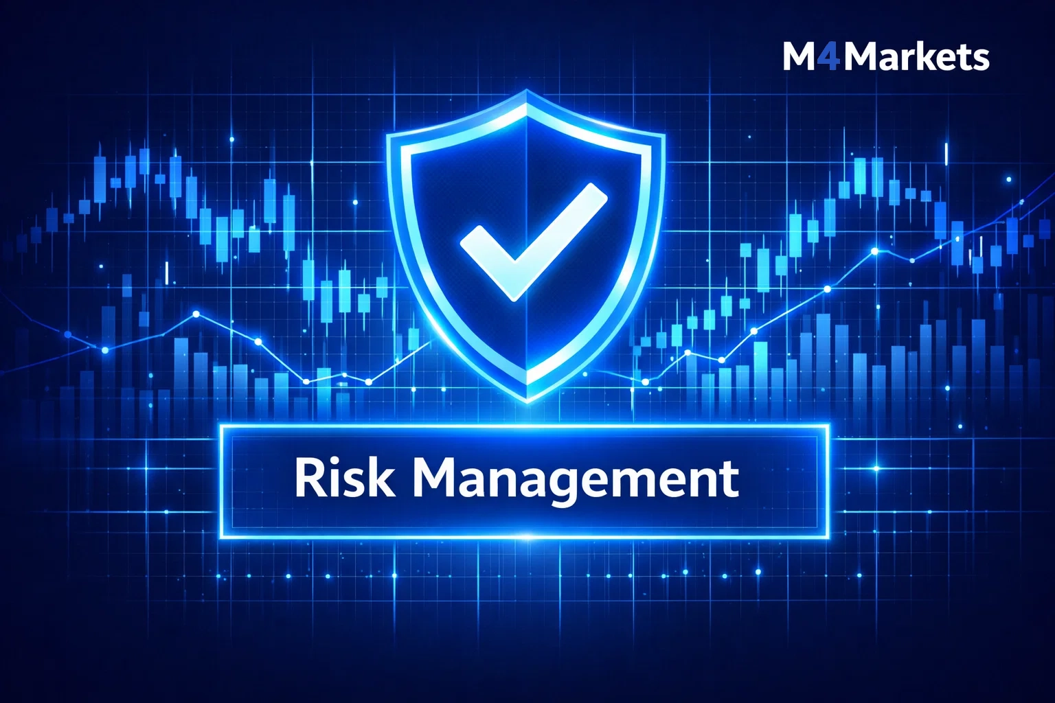 A glowing shield and data grid representing professional risk management strategies for trading Uber.
